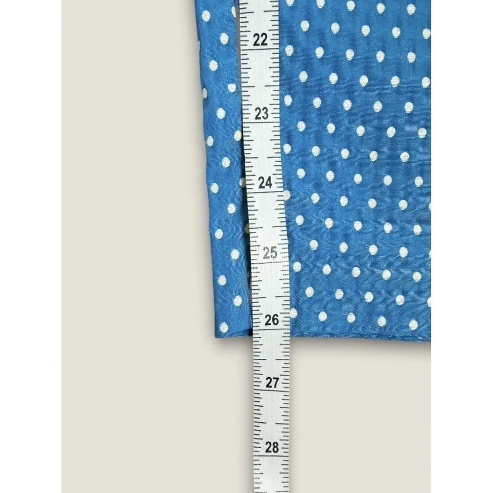 J.‎ Crew Cafe Capri Pants 10 Blue White Polka Dot Textured Cropped Chino Womens